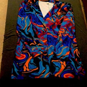 Abstract oversized blazer